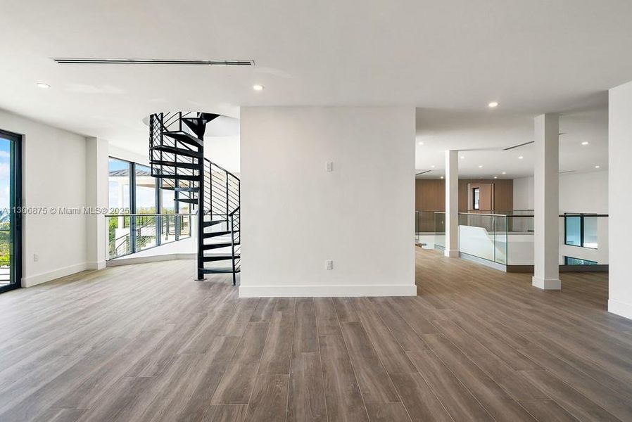 2nd Floor Living with Spiral Staircase to 3rd Floor 2nd Floor Living with Spiral Staircase to 3rd Floor