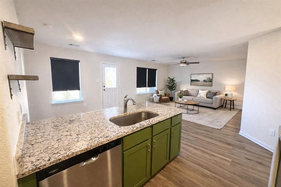 Furnished interior view inside a new home in , Fort Worth (Image 8). Furnished interior view inside a new home in , Fort Worth (Image 8).