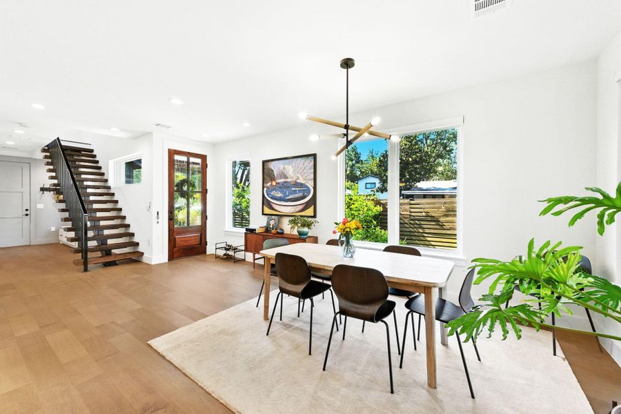 Dining area, entry, stairs Dining area, entry, stairs