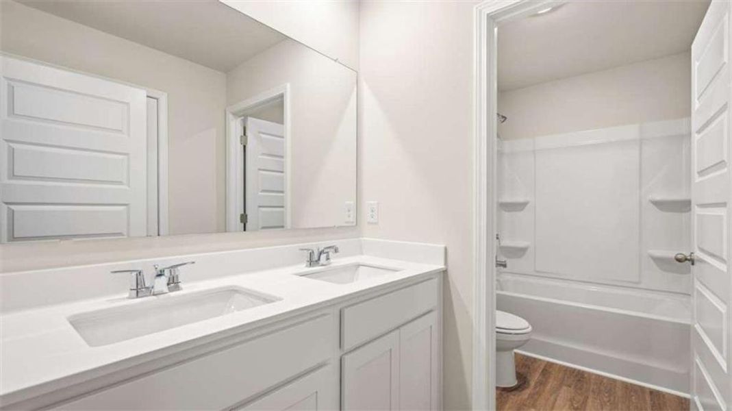 Furnished interior view inside a new home in Brooks Station, Dacula (Image 11).