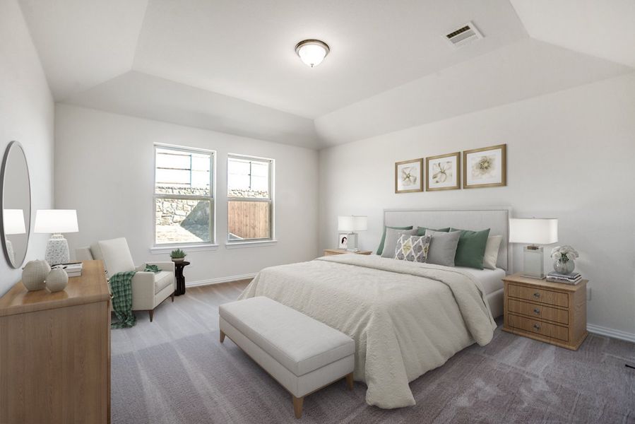 Representative furnished interior of a home built from the Sierra by Beazer Homes in The Villages of Hurricane Creek, Anna (Image 7).