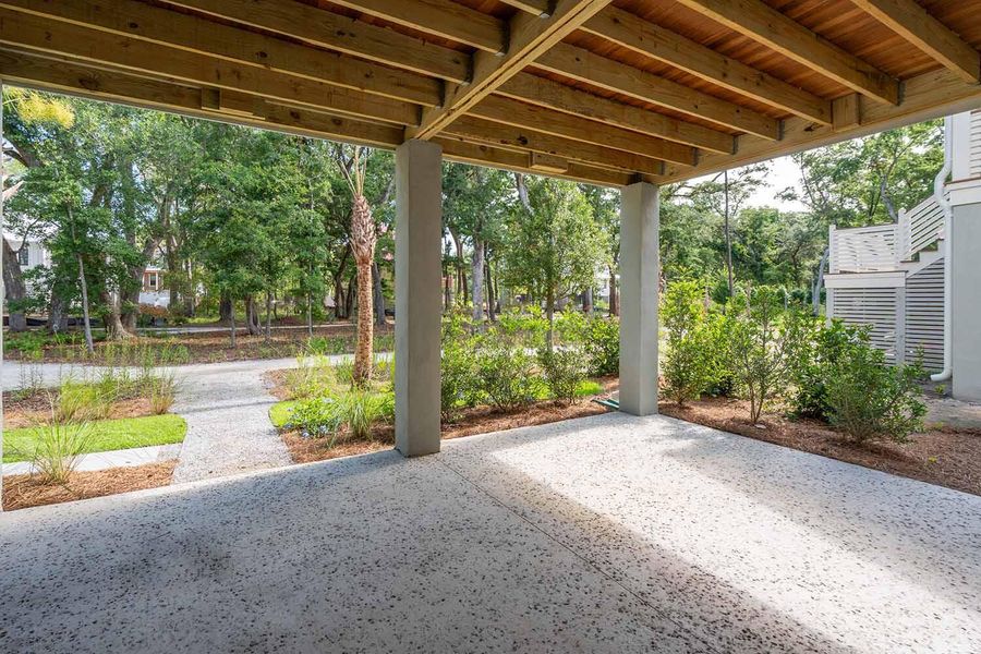Exterior details and patio area of a home in , Johns Island (Image 30).