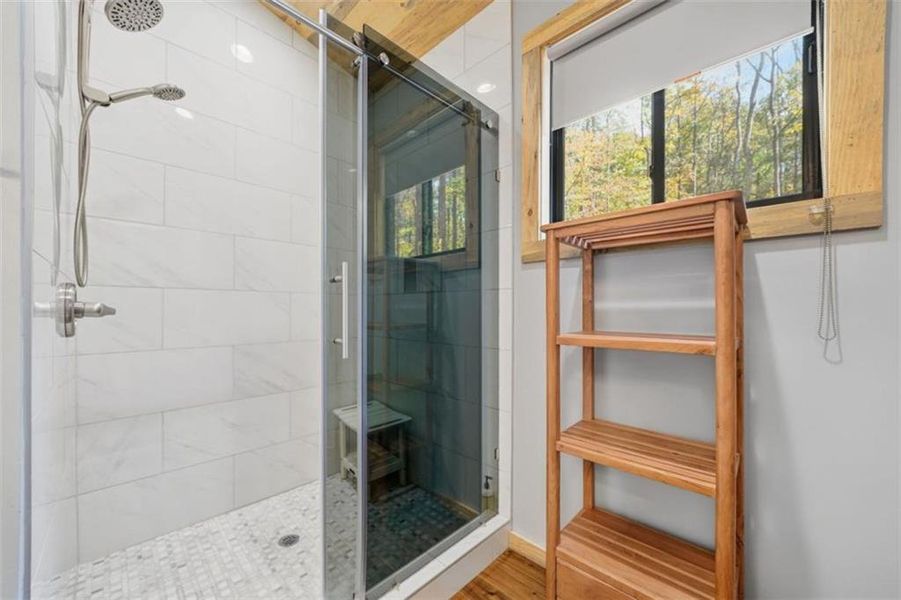 Exterior details and patio area of a home in , Ellijay (Image 15).