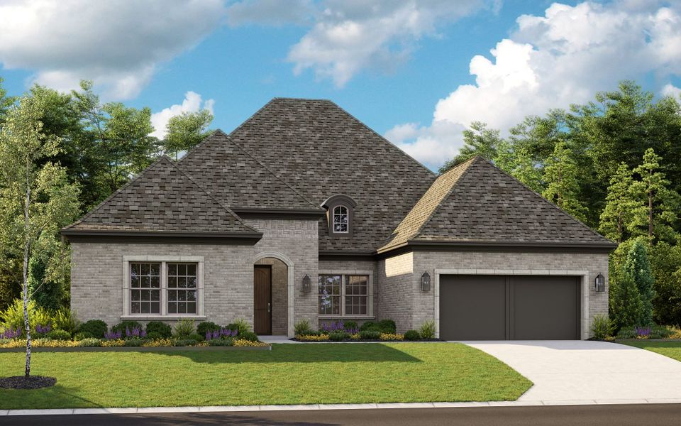 Representative exterior photo of a completed home built from the 5521 by Tradition Homes in Windsong Ranch, Prosper, TX (Image 16).