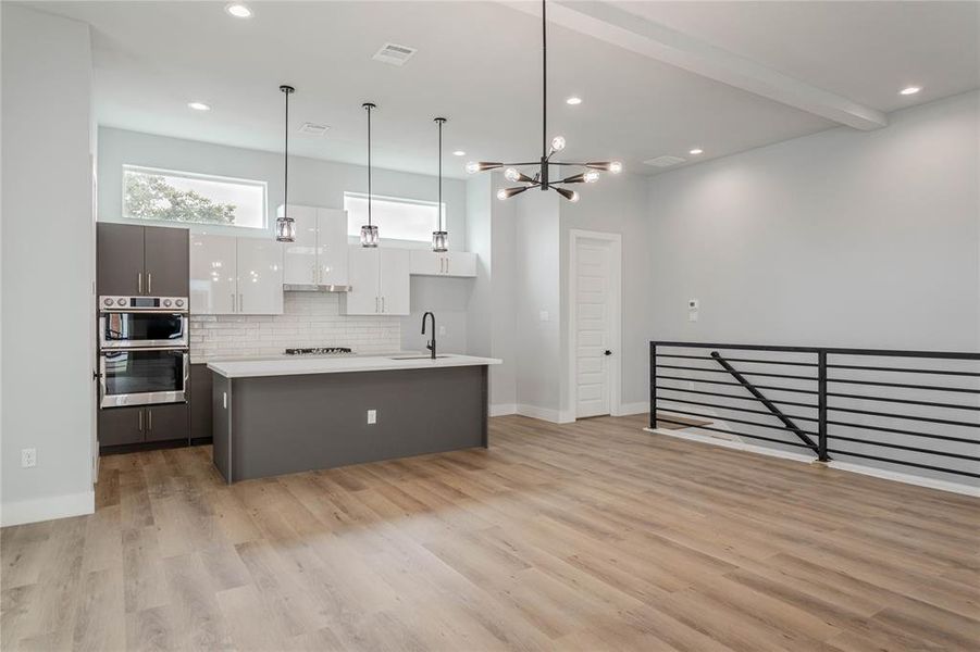 Open concept living floor