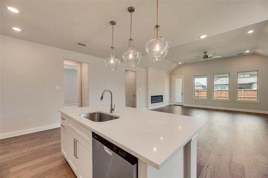 Furnished interior view inside a new home in Villages of Creekwood, Frisco (Image 10). Furnished interior view inside a new home in Villages of Creekwood, Frisco (Image 10).