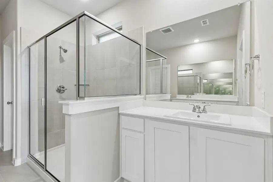 Primary Bathroom in the Winters home plan by Trophy Signature Homes – REPRESENTATIVE PHOTO
