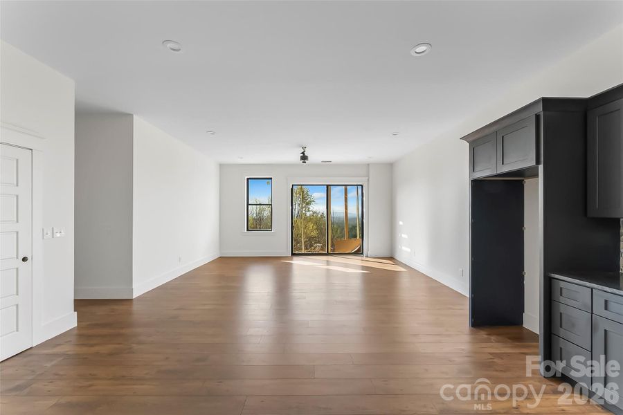 Kitchenette and great room on basement/second living quarters Kitchenette and great room on basement/second living quarters