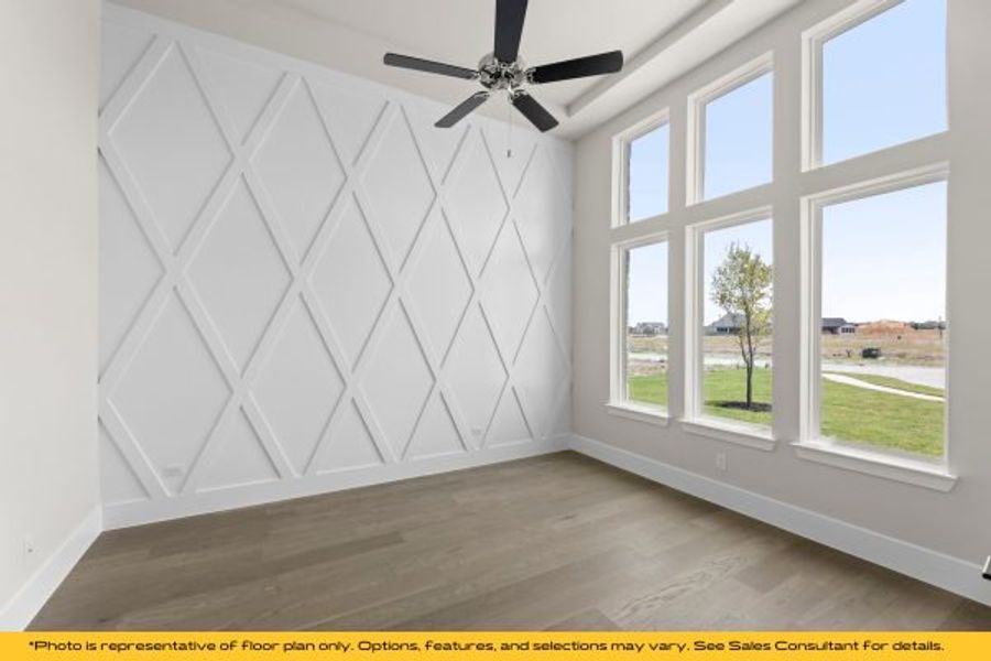 Representative unfurnished interior of a home built from the Belize by Stonefield Homes in Heath Golf and Yacht Club, Rockwall (Image 23).