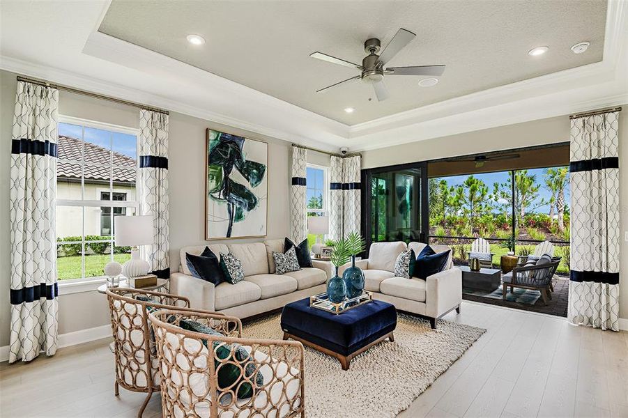 Furnished interior view inside a new home in Esplanade at Azario Lakewood Ranch, Bradenton (Image 29).