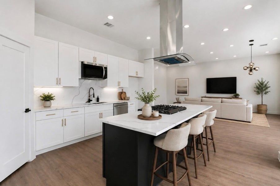Virtually staged Kitchen