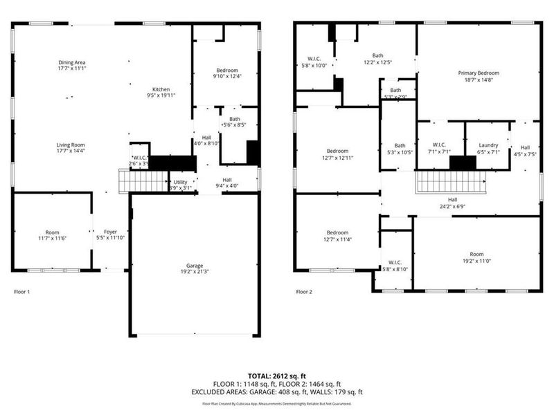2D floor plan layout of this home in Southern Hills, McDonough, GA (Image 6).