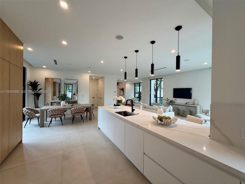 Furnished interior view inside a new home in , Miami (Image 22).