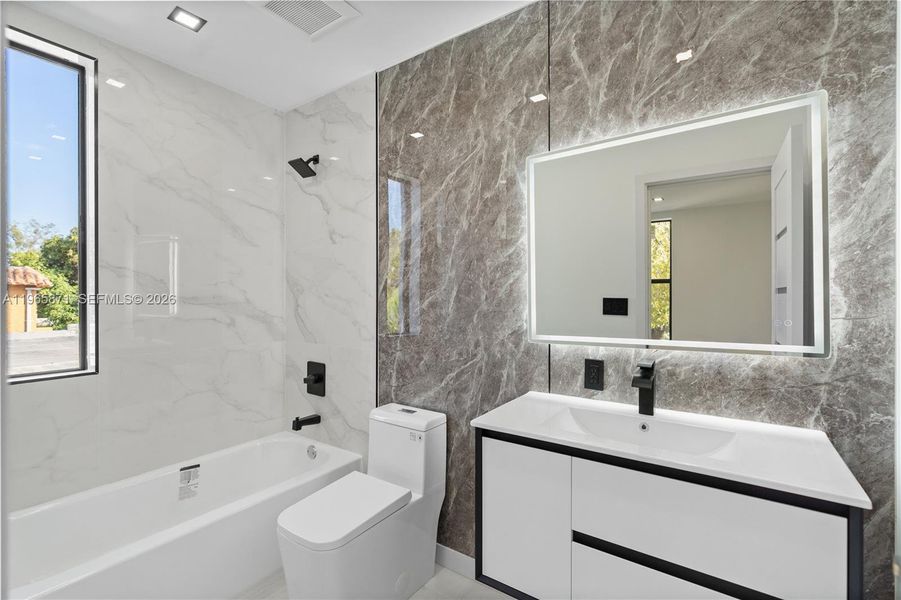 Furnished interior view inside a new home in , Miami (Image 18).