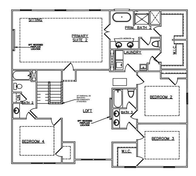 2D floor plan layout of this home in Reserve at Hickory Hills, McDonough, GA (Image 4).