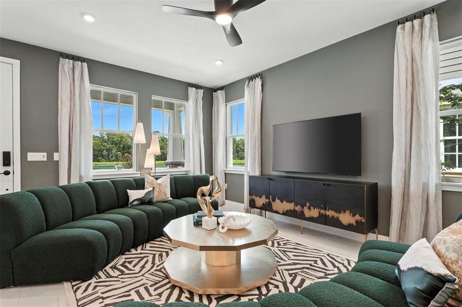 Furnished interior view inside a new home in Celebration - Island Village, Celebration (Image 4). Furnished interior view inside a new home in Celebration - Island Village, Celebration (Image 4).