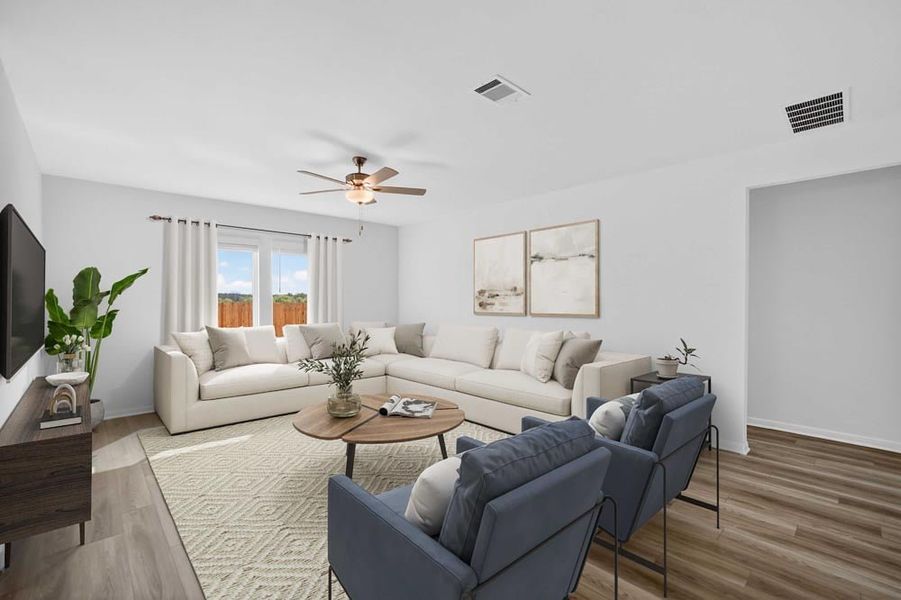 Representative furnished interior of a home built from the Oriole by Taylor Morrison in Emory Crossing, Hutto (Image 7). Representative furnished interior of a home built from the Oriole by Taylor Morrison in Emory Crossing, Hutto (Image 7).
