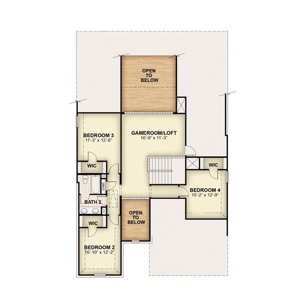 2D floor plan layout for the Hero by Rockwell Homes in Creekside, Royse City, TX (Image 6). 2D floor plan layout for the Hero by Rockwell Homes in Creekside, Royse City, TX (Image 6).