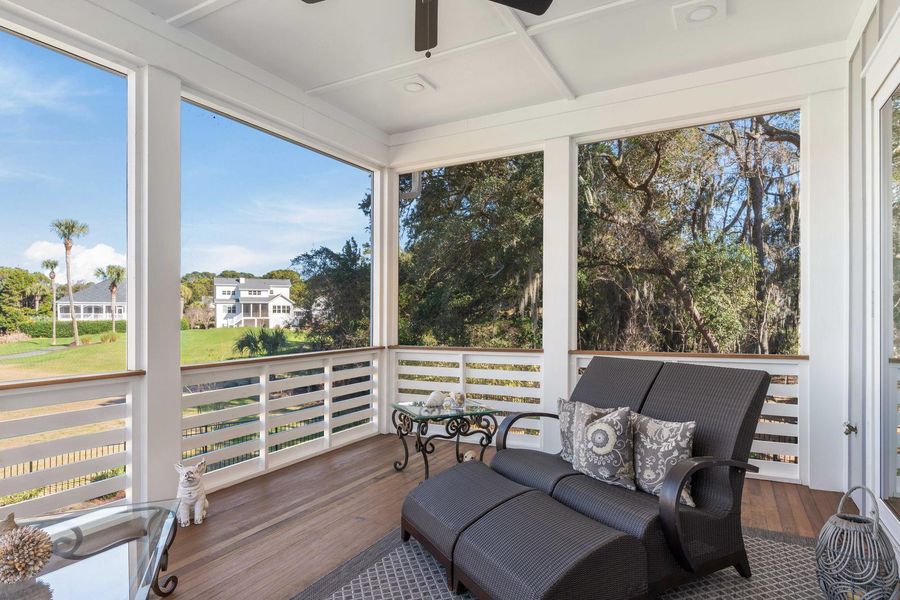 Exterior details and patio area of a home in , Johns Island (Image 27).