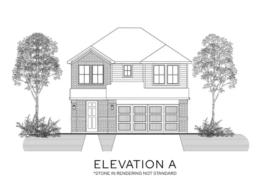 Representative rendering of the exterior for the The Whitmore by Lillian Custom Homes (Image 3).