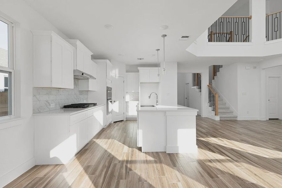 Furnished interior view inside a new home in Enclave at Cele, Pflugerville (Image 8).