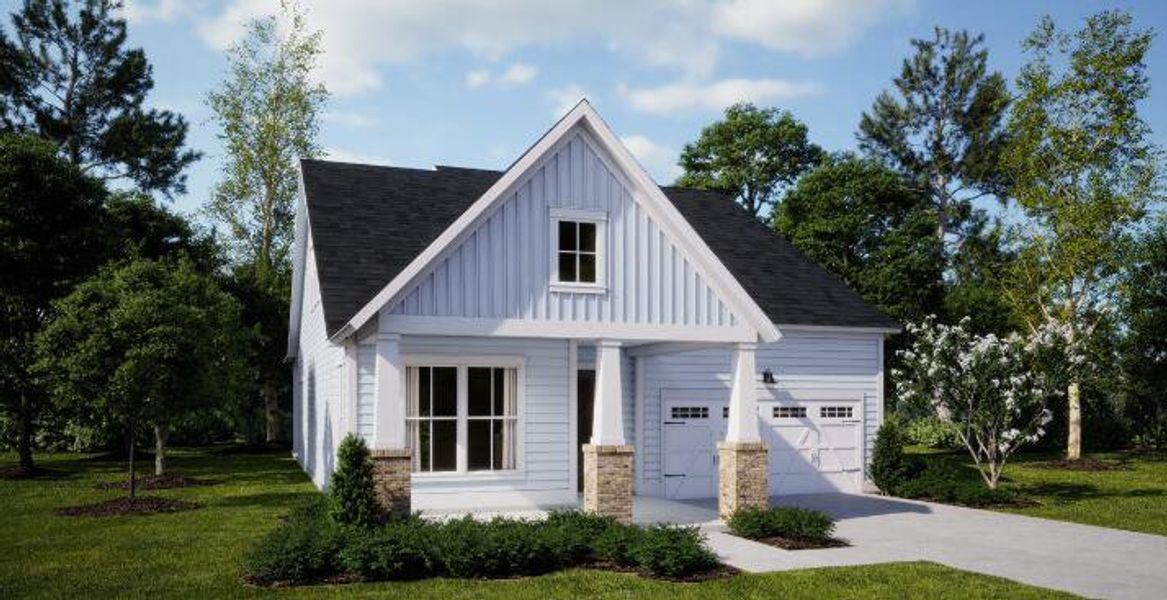 Front exterior of a new home in Carnes Crossroads: Arbor Collection, Summerville, SC, highlighting curb appeal (Image 15).