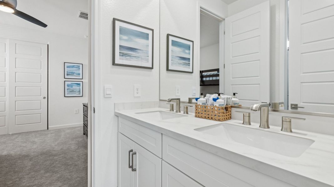 Representative furnished interior of a home built from the Miraval by D.R. Horton in The Ridge at Stone Butte, Phoenix (Image 53).