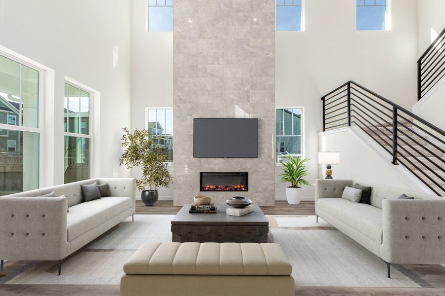 Furnished interior view inside a new home in Westerly, Erie (Image 5).