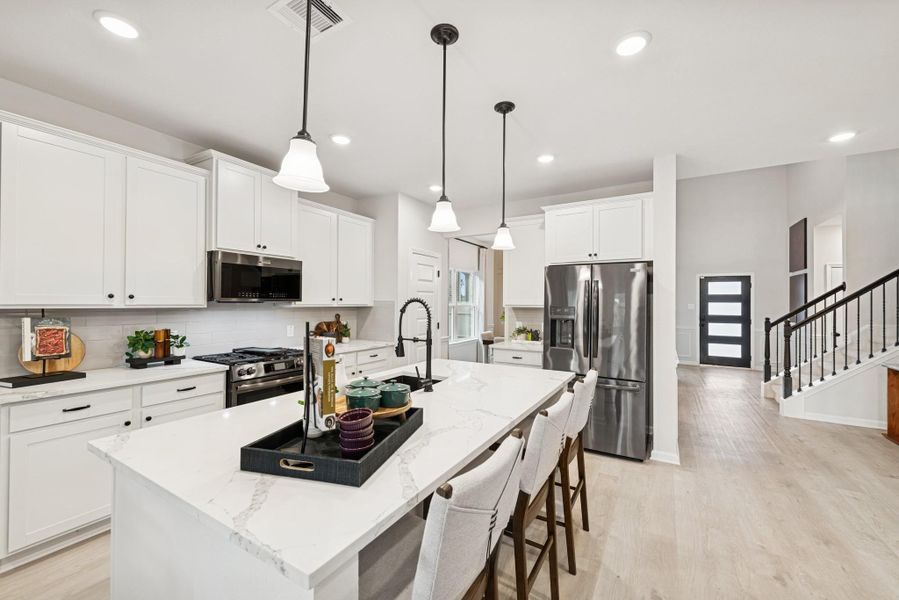 The Princeton II- Kitchen. Staged model home shown for illustration only; actual features, colors, and upgrades may vary.