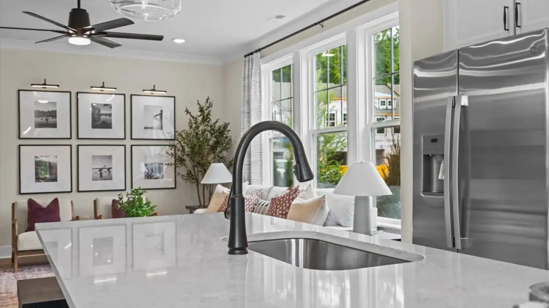 Furnished interior view inside a new home in North First Street Townes, Mebane (Image 10).