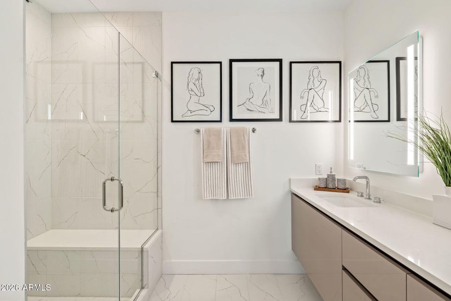 Walk-In Shower & Premium Finishes