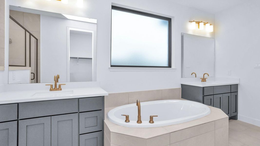 Furnished interior view inside a new home in Bridgeland, Cypress (Image 5).