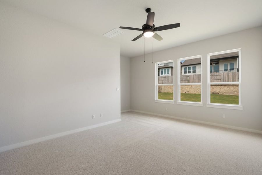 Spacious, unfurnished interior of a new home in Park Collection at Lariat, Liberty Hill (Image 26). Spacious, unfurnished interior of a new home in Park Collection at Lariat, Liberty Hill (Image 26).