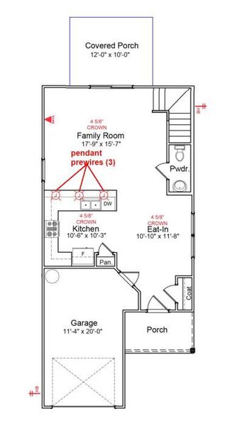 2D floor plan layout of this home in Central Creek, Goose Creek, SC (Image 5).