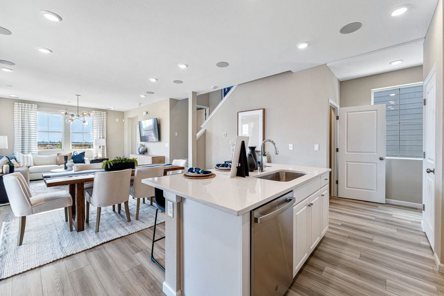 Furnished interior view inside a new home in The Aurora Highlands, Aurora (Image 7).