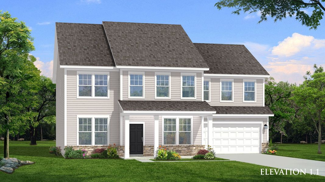Representative exterior photo of a completed home built from the Townsend by DRB Homes in Blake Pond, Lillington, NC (Image 23).