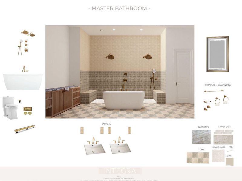 Primary Bath Design Baord