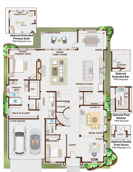 2D floor plan layout for the Grand Prestige by Grand Homes in Heath Golf & Yacht Club, Heath, TX (Image 4). 2D floor plan layout for the Grand Prestige by Grand Homes in Heath Golf & Yacht Club, Heath, TX (Image 4).