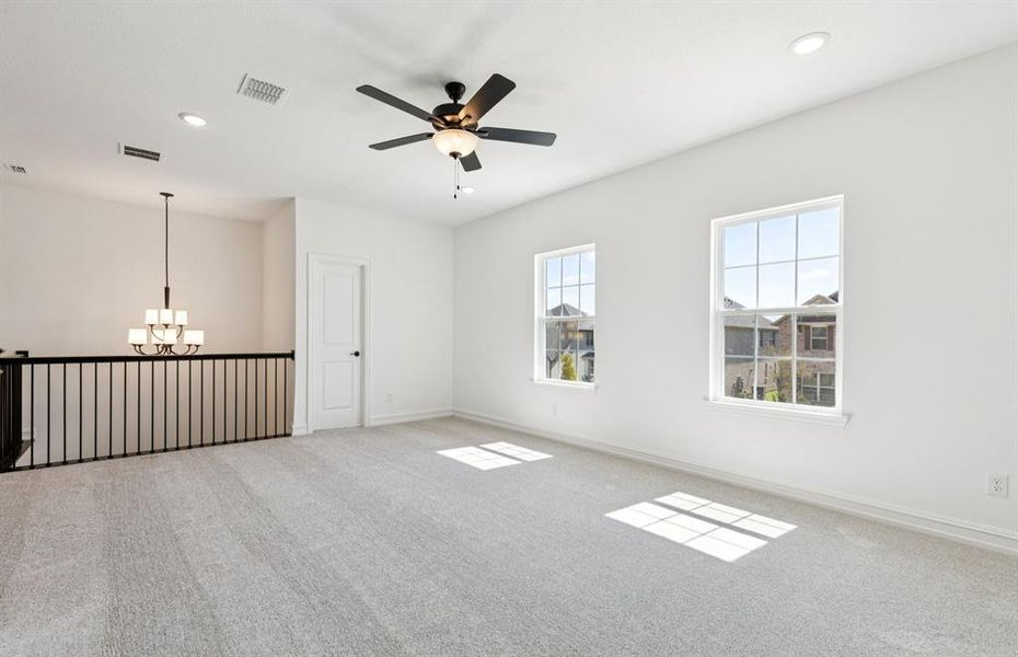 Spacious game room on second level