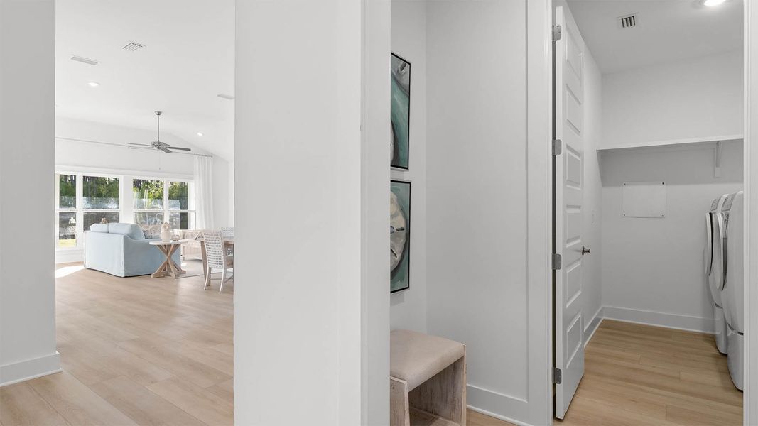 Furnished interior view inside a new home in Breakfast Point East Phase II, Panama City Beach (Image 16). Furnished interior view inside a new home in Breakfast Point East Phase II, Panama City Beach (Image 16).