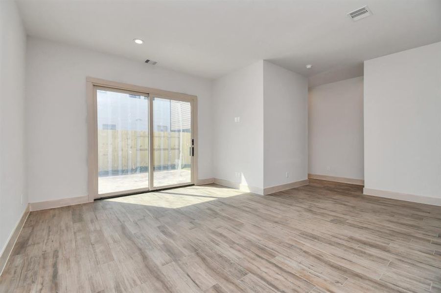 Living Area with Porcelain Tile Flooring