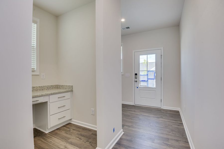 Entry and Pocket Office with Desk