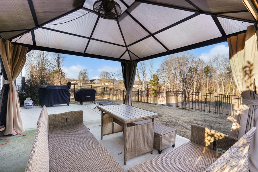 Exterior details and patio area of a home in Shepherds Landing, Mooresville (Image 25).