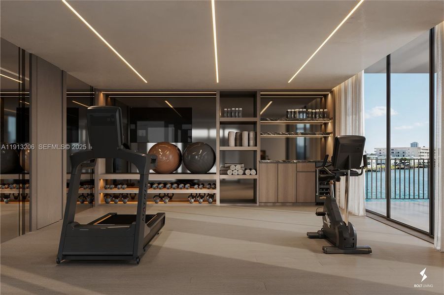 Furnished interior view inside a new home in , Surfside (Image 11).