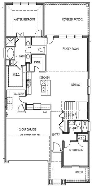 2D floor plan layout of this home in University Heights, Round Rock, TX (Image 5).