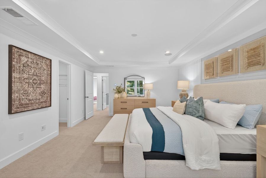 Representative furnished interior of a home built from the Hampton by Pulte Homes in Watermist at Mirror Lake, Villa Rica (Image 52).