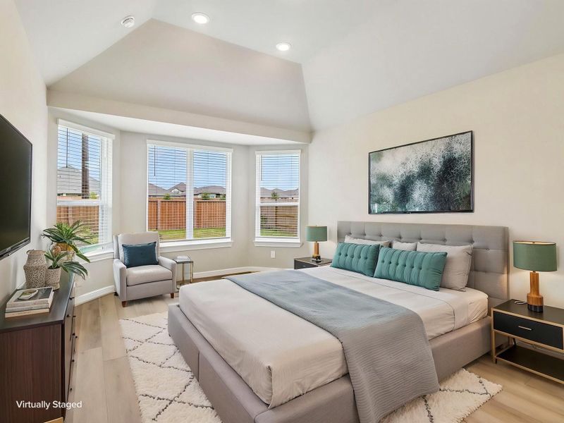 Furnished interior view inside a new home in Massey Oaks - Estate Series, Pearland (Image 26).