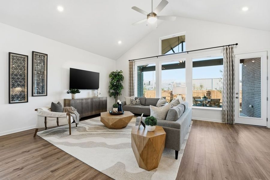 Representative furnished interior of a home built from the Burnet by Taylor Morrison in Village Grove, Dripping Springs (Image 7).