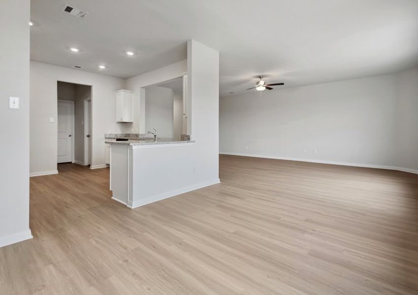 Dining room overlooking the family room Dining room overlooking the family room