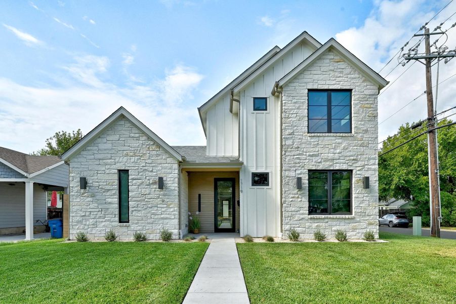 Front exterior of a new home in , Austin, TX, highlighting curb appeal (Image 1).